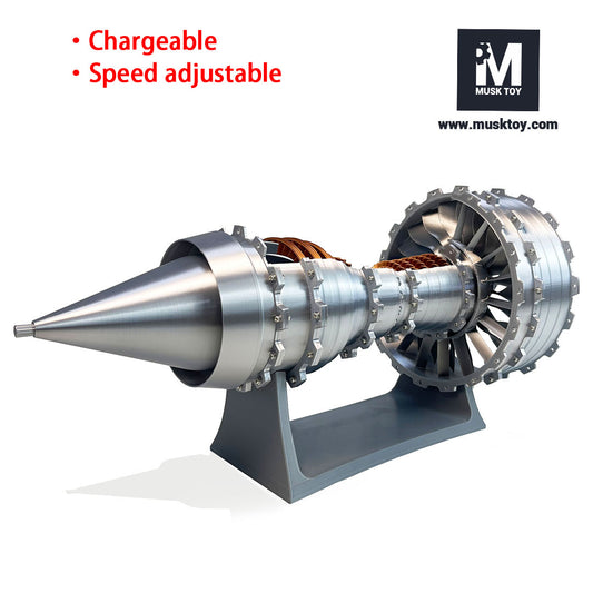 Musk Toy™ TR900 Turbofan engine model 1:24(46cm / 18.5in),speed adjustable,TYPE-C interface charging