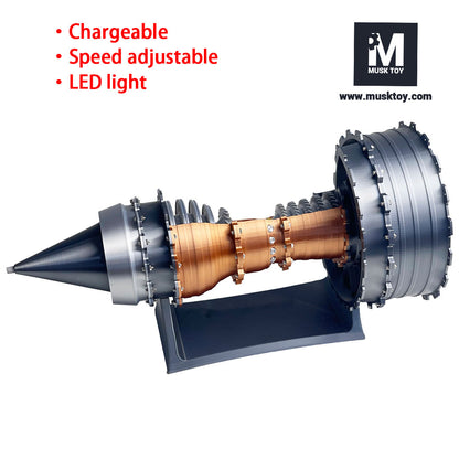 Musk Toy™ TR900 Turbofan engine model 1:24(47cm / 18.5in),speed adjustable,TYPE-C interface charging